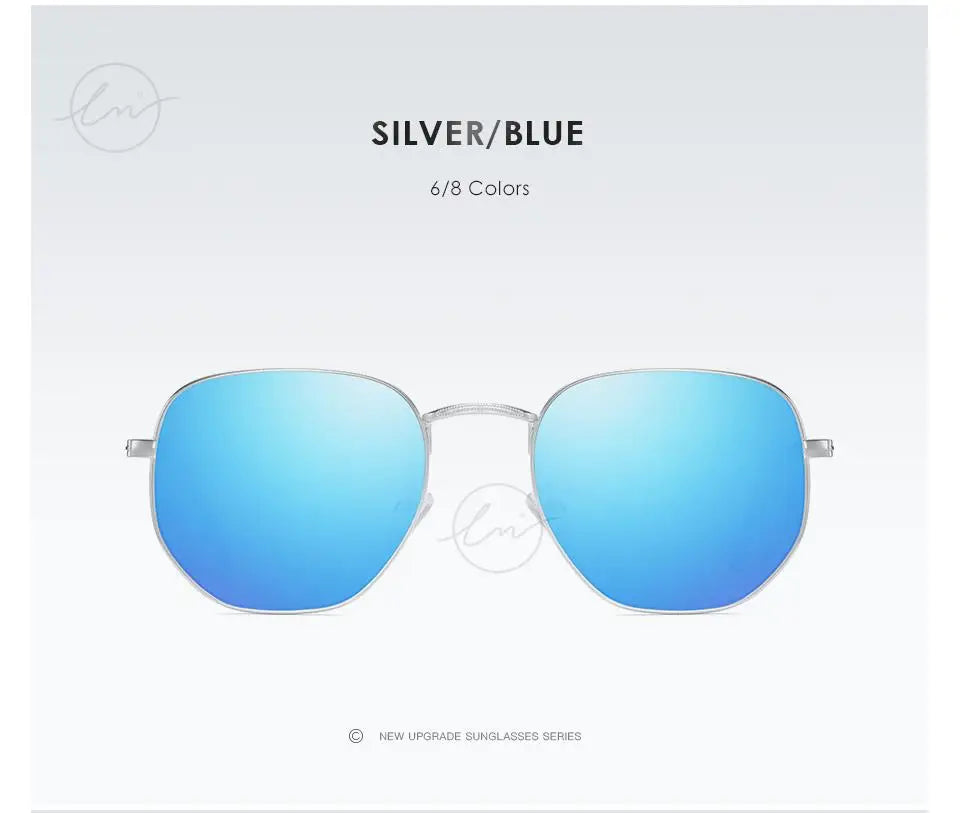 LM New Fashion Women Hexagon Sunglasses Men Retro Polarized Driving Coating Mirror Sun Glasses Goggle UV400 Eyewear gafas de sol