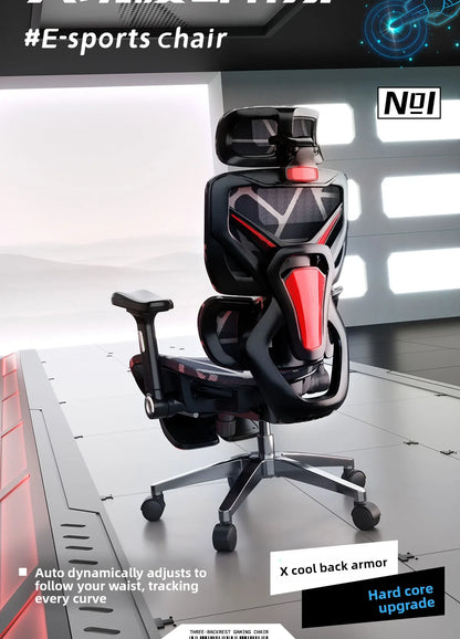 Chaise d'ordinateur ergonomique inclinable pour les jeux, assise longue, confortable pour les hommes, maison et café Internet