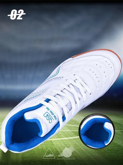 Crampons de football professionnels pour hommes, antidérapants, pour entraînement de Futsal, résistants à l'usure, ultralégers, pour l'extérieur et l'intérieur, baskets unisexes