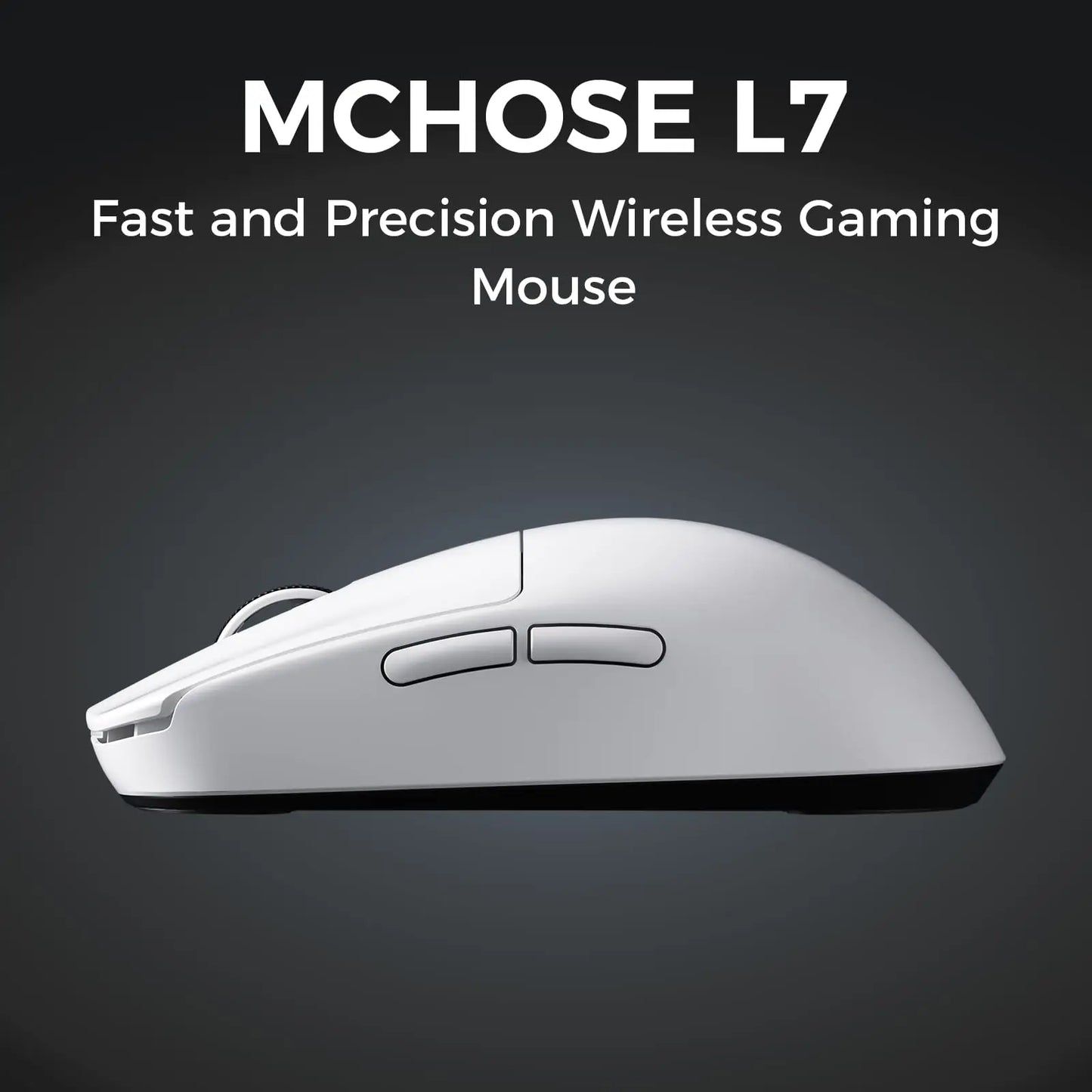 MCHOSE L7 Ultra Wireless Gaming Mouse PAW3395 26K Sensor, 8K Polling, 39g Ultra-Lightweight Tri-Mode Gaming Mouse with Bluetooth, 2.4GHz & Wired