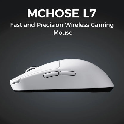 MCHOSE L7 Ultra Wireless Gaming Mouse PAW3395 26K Sensor, 8K Polling, 39g Ultra-Lightweight Tri-Mode Gaming Mouse with Bluetooth, 2.4GHz & Wired