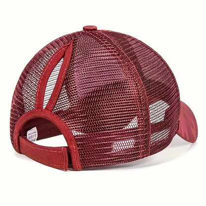 Women's Ponytail Baseball Caps Spring Summer Mesh Sun Hat Running Snapback Hat Female Adjustable Girl Outdoor Visor Hats