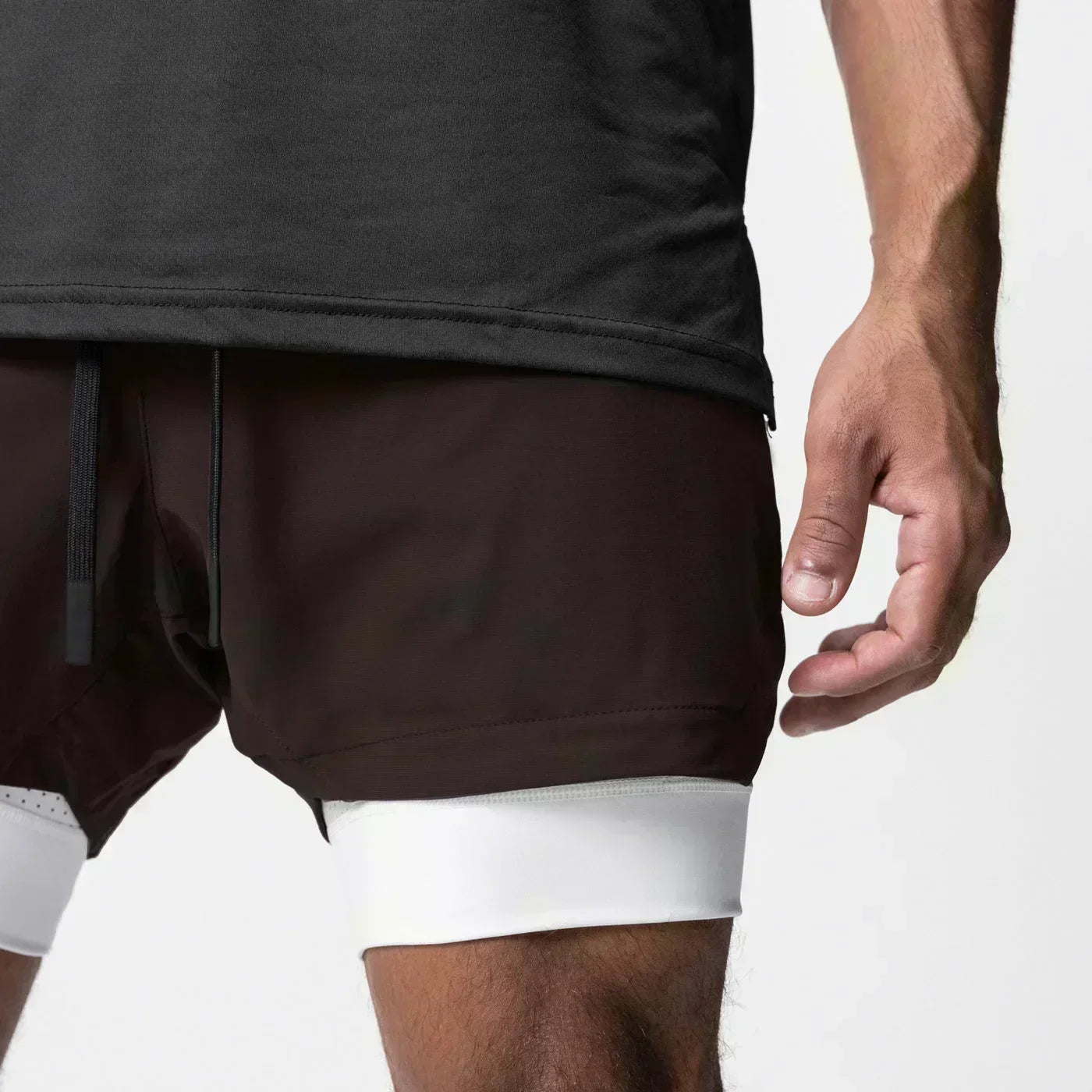 Dragon Ball Men's Double-layer Shorts Son Goku Summer Japanese Anime Fake Two-piece Sports Fitness Quick-drying Shorts