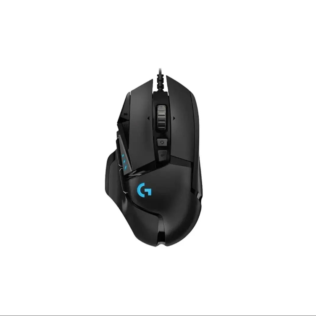 Logitech G502 HERO trådbunden gamingmus för e-sport, mekanisk mus med RGB-belysning, justerbar balans och programmerbara makron för Battle Royale