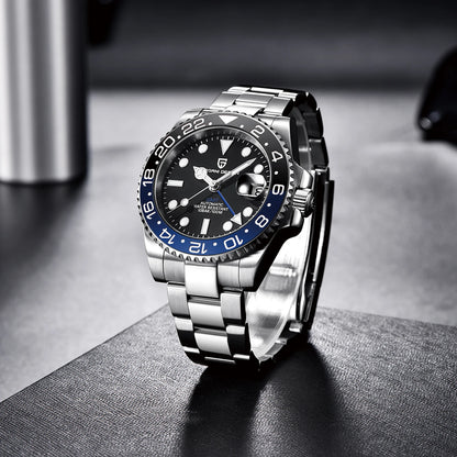 2026 Nuevo reloj mecánico de lujo para hombre PAGANI DESIGN, acero inoxidable, GMT, marca líder, cristal de zafiro, reloj para hombre