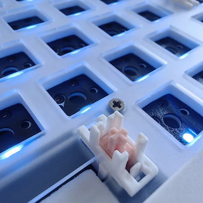 MAIMOOO KX75 75% Keyboard Kit Hotswap Transparent Full RGB Backlit 2.4GHz/ Bluetooth Macro Custom DIY Mechanical Keyboard