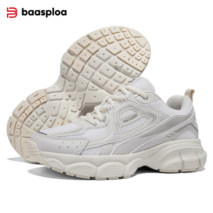 Baasploa Women’s Running Shoes Fashion Lightweight Mesh Non-Slip Jogging Sneakers Female Outdoor Breathable Colorful Casual Shoes