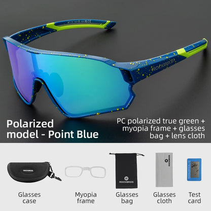 ROCKBROS Polarized Sunglasses, Sports Protection Glasses, Bicycle Eyewear, Outdoor Hiking, Camping, Golf, Cycling Goggles, UV400