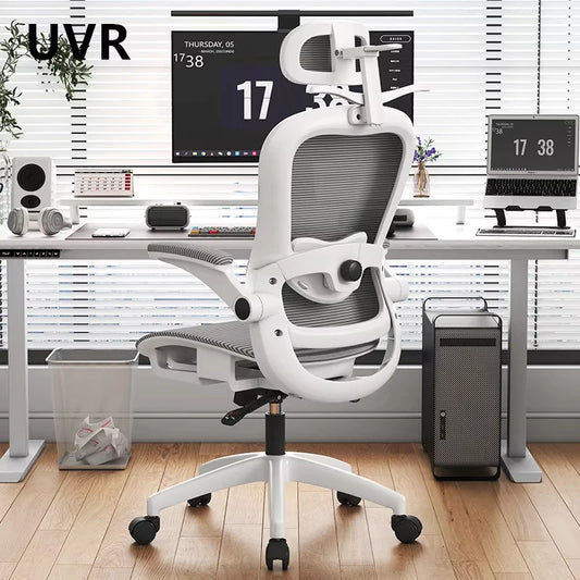 UVR Gaming Computer Chair Ergonomic Office Chair with Reclining Backrest, Adjustable Height Swivel Mesh Executive Chair with Armrests