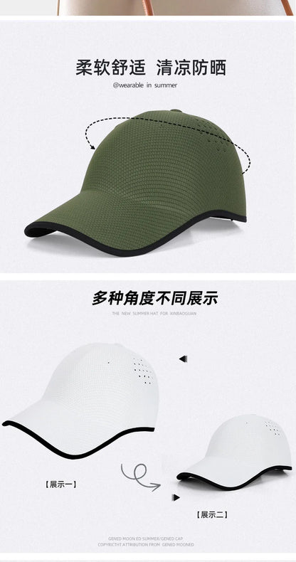 Seamless Baseball Cap for Men Quick Drying Packable Sports Hat Outdoor Fishing Climbing Sport Lightweight Visor Cap Sun Hat