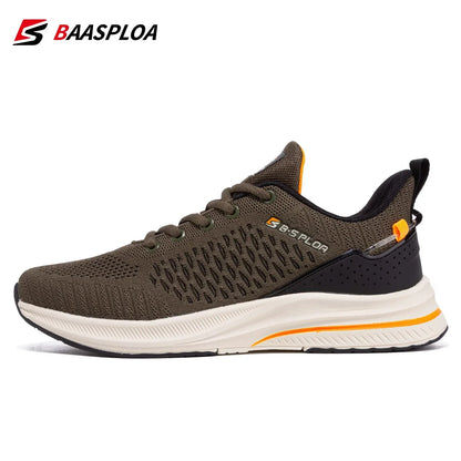 Baasploa – baskets de course pour hommes, grande taille 41-48, nouvelles chaussures de sport en maille respirante, chaussures classiques décontractées, antidérapantes, confortables pour l'extérieur