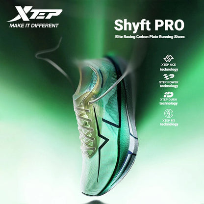 Xtep Shyft PRO Men Professional Marathon Shoes Thick Sole Cushioning Combat Quick-Drying Outdoor Sneakers 874119110039