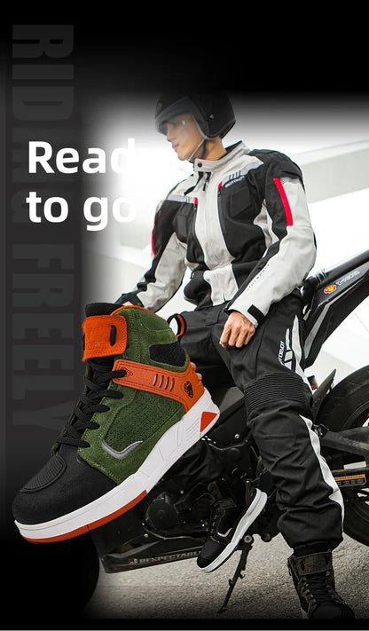 Motorcycle Boots 2026 New Men and Women Motorbike Riding Shoes Breathable Biker Boots Motorboats Motorcycle Shoes Boots