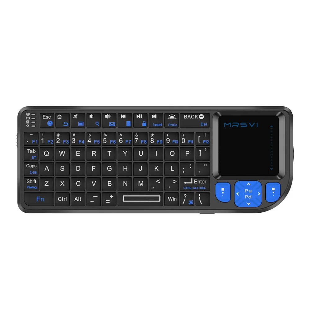 MRSVI Mini Keyboard A8 PLUS,Backlit 2.4GHz&Bluetooth5.0 Wireless Keyboard with Touchpad for Android TV Box,Mac,Laptop,Windows
