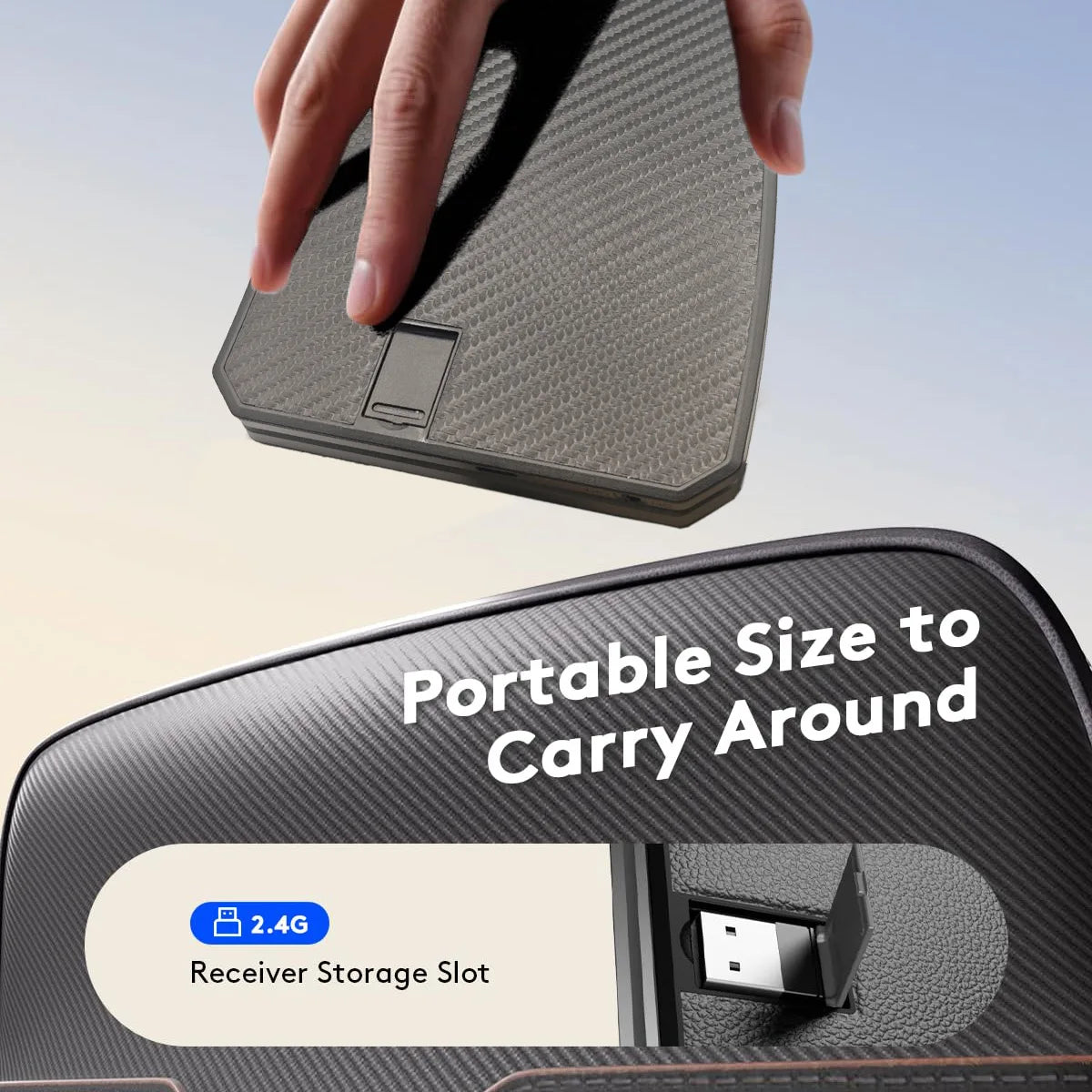 Teclado Bluetooth ergonómico plegable, teclado compacto dividido portátil para viajes de negocios, teclado inalámbrico plegable recargable