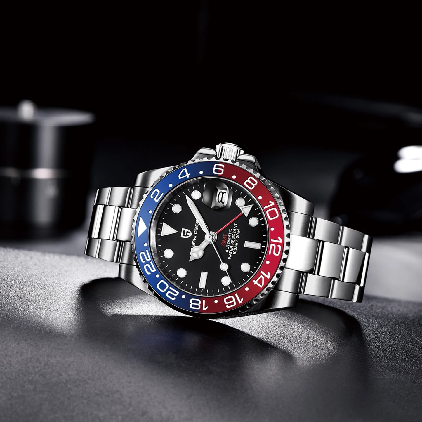 2026 Nuevo reloj mecánico de lujo para hombre PAGANI DESIGN, acero inoxidable, GMT, marca líder, cristal de zafiro, reloj para hombre