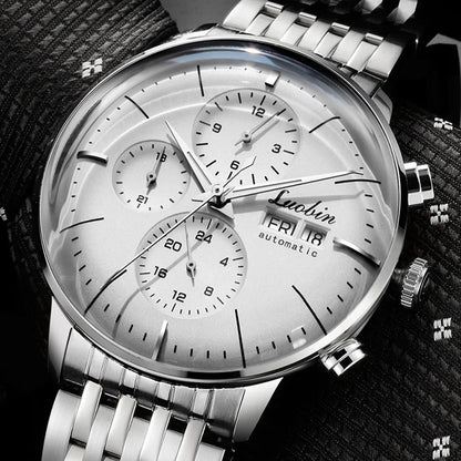 Luxury Men Watch Automatic Mechanical Watches Self Winding Business Stainless Steel Luminous Wristwatch Relojes Para Hombre 2020