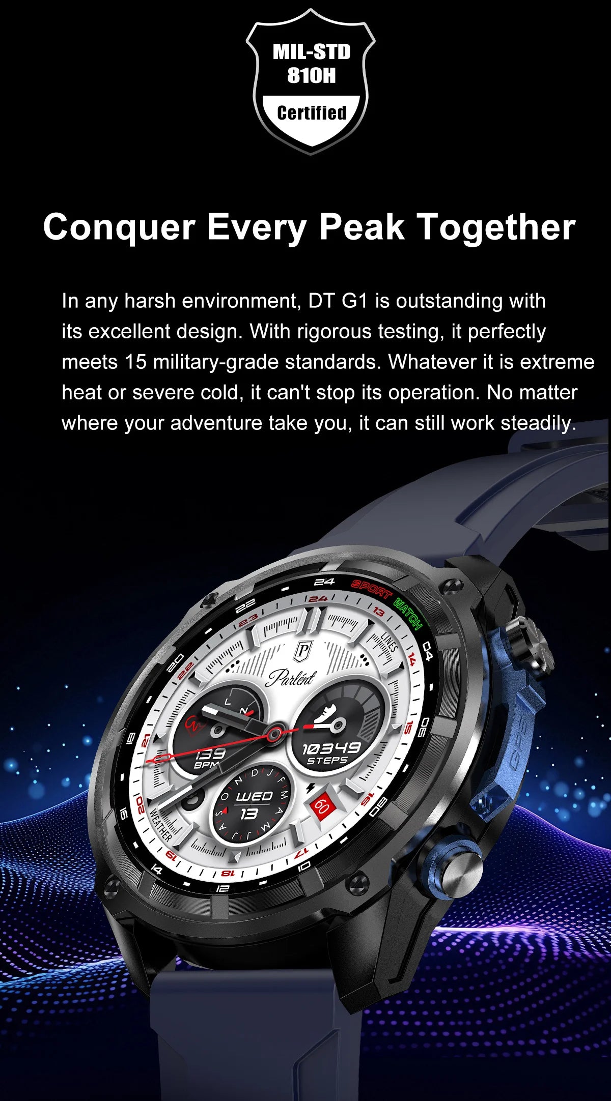 New Men TANK GPS Map Smart Watch Outdoor Compass 1000mAh Large Battery 10ATM Waterproof Bluetooth Call Sports AMOLED Smartwatch