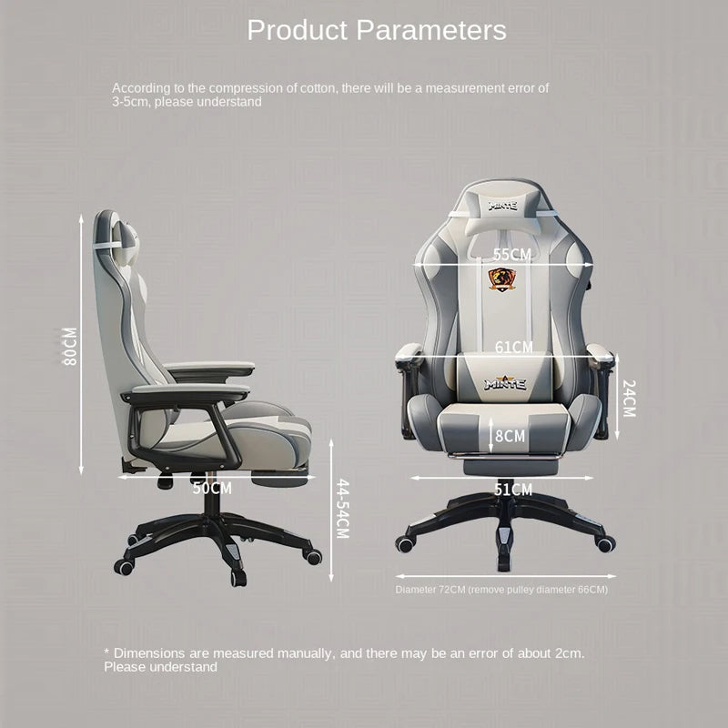 Modern Ergonomic Computer Office Chair with Footrest, Adjustable Height, Swivel Executive Desk Chair, Reclining Gaming Chair for Home & Study