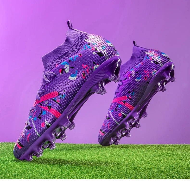 Nouvelles chaussures de football pour hommes, chaussures de sport professionnelles pour l'extérieur, antidérapantes, chaussures d'entraînement, baskets, chaussures de football pour terrain gazonné, ultralégères, unisex