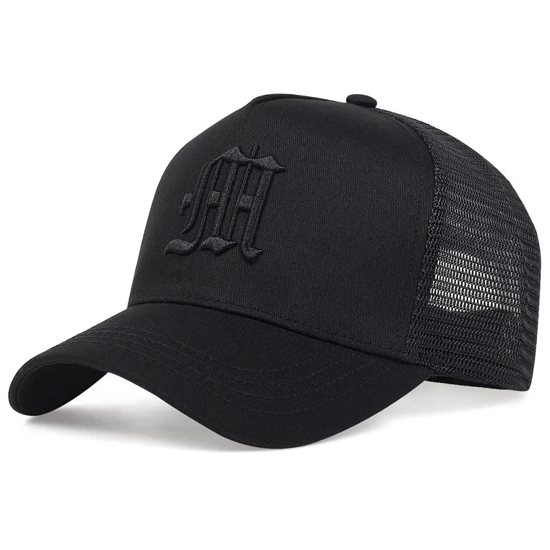 Unisex M Letter Embroidery Baseball Net Caps Hip Hop Cap Spring Summer Outdoor Adjustable Casual Hats Sunscreen Hat