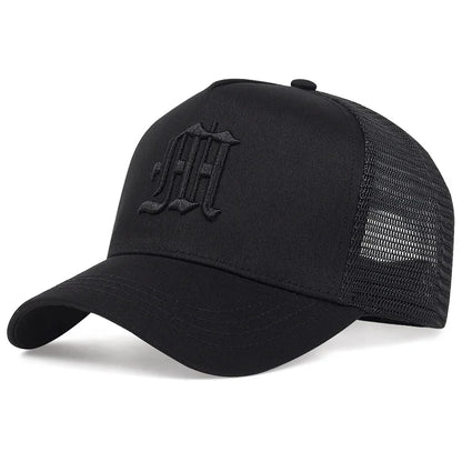 Unisex M Letter Embroidery Baseball Net Caps Hip Hop Cap Spring Summer Outdoor Adjustable Casual Hats Sunscreen Hat