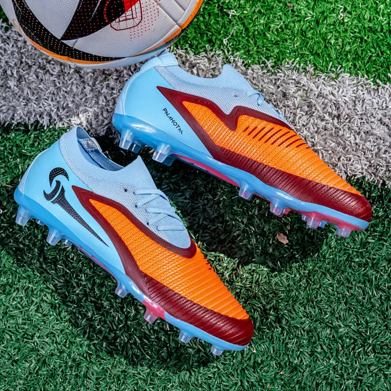 New Men Football Boots Match Adult Outdoor Sport Training Cleats Soccer Shoes Boys Long Spikes Breathable Non Slip Comfortable