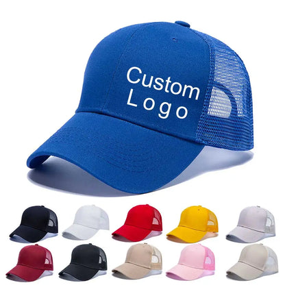 Cappellini da baseball all'ingrosso da uomo, cappellini casual, cappelli in mesh da donna, cappelli unisex con logo personalizzato, cappelli ricamati