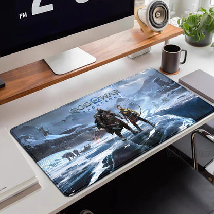 Xxl Mouse Pad God of War Desk Mat Gaming Accessories Keyboard Computer Mousepad Gamer Large Pc Cabinet Office Table Carpet Rug