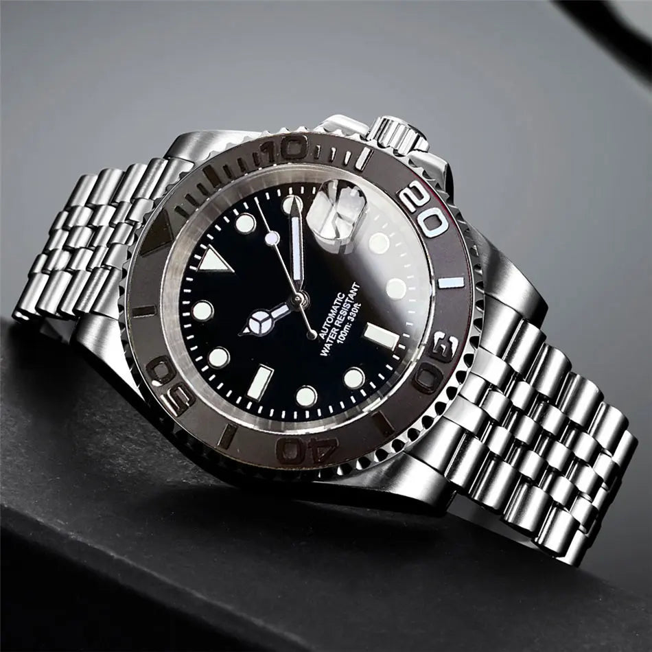 200m Waterproof Miyota8215 Automatic Men's Watch Diver Watches 40mm Mechanical Movement Luminous Jubilee Strap Glide Lock Buckle