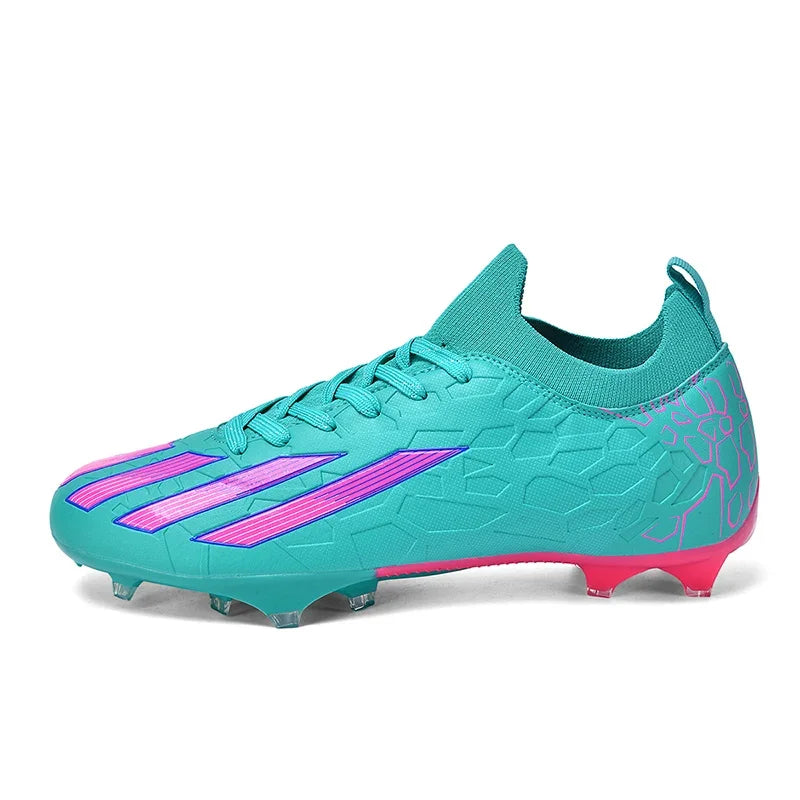 Professional Men Ankle Football Boots Outdoor Grass Cleats Unisex Soccer Shoes Long Spikes FG Football Shoes Chuteira Society