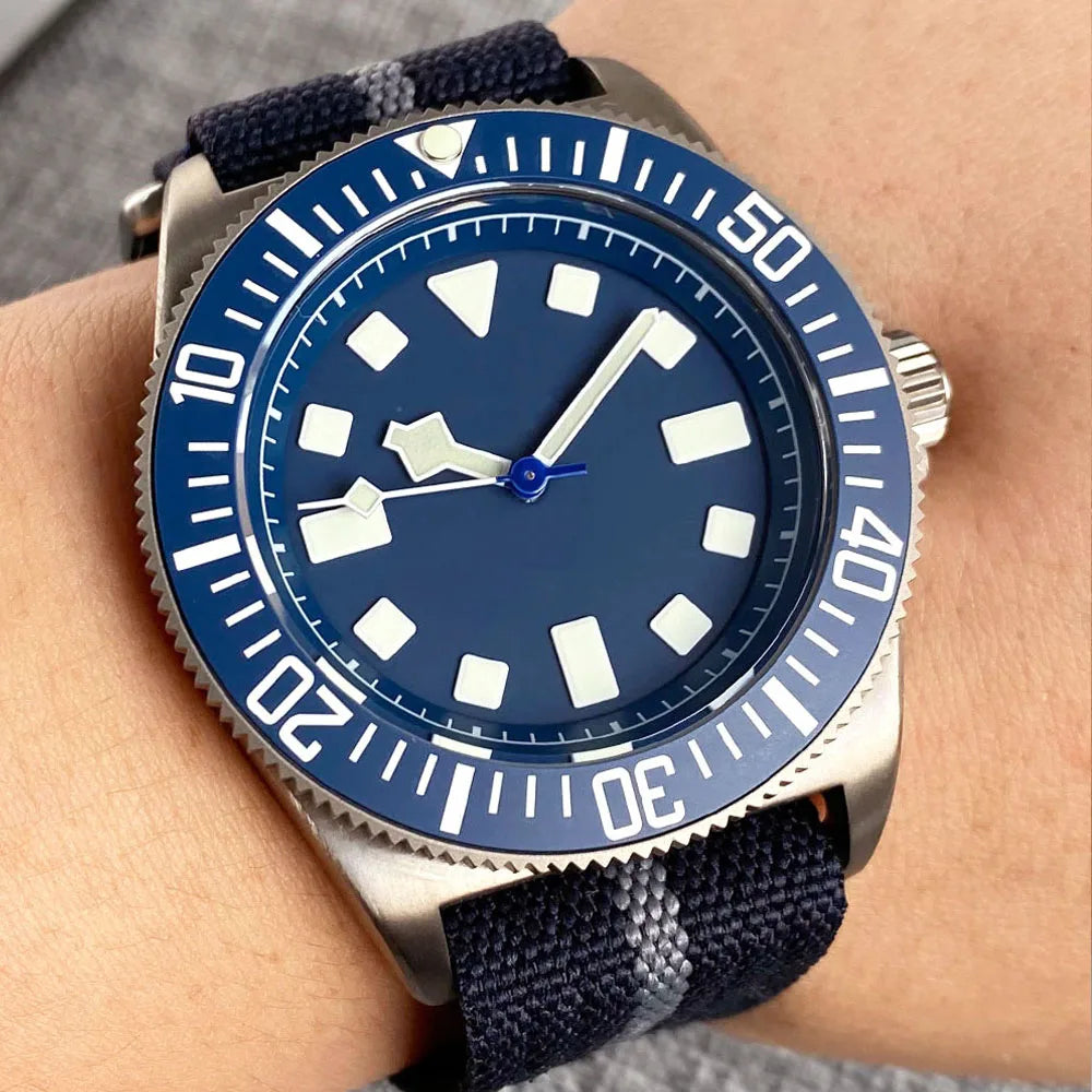 Titanium Case Tandorio 42mm Retro FXD NH35 PT5000 Mechanical Men's Watch Sapphire 200M Diver Watches Luminous Watches for Men
