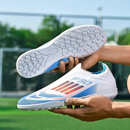 Nouvelles chaussures de football pour hommes, crampons longs d'entraînement, chaussures de football pour matchs en extérieur, crampons pour garçons et adultes, respirantes, antidérapantes, confortables pour le sport