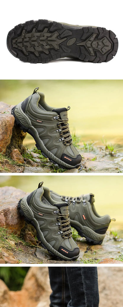BONA Neuheit Klassischer Stil Herren-Wanderschuhe zum Schnüren Herren-Sportschuhe Outdoor-Jogging Trekking-Sneaker