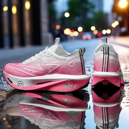Zapatillas de running especializadas con placa de carbono para maratón, deportivas para hombre y mujer, transpirables, ligeras, cómodas y antideslizantes