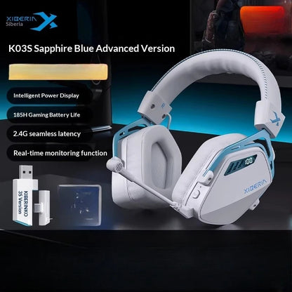 Casque sans fil XIBERIA K03S, trois modes, puce ATS3031, réduction de bruit AI, écouteurs de jeu, léger, longue durée de vie de la batterie