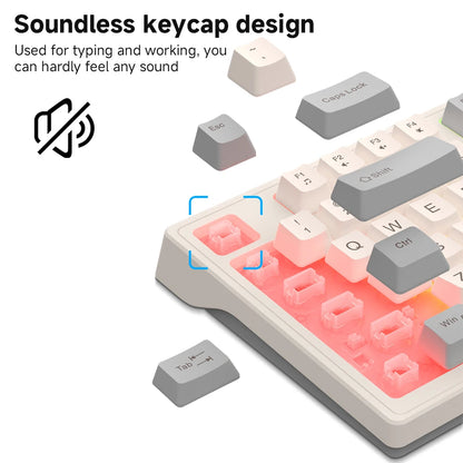 CASEPOKE 98 Keys Mechanical Keyboard for PC Laptop Office Silent Wired Keyboard with Backlit Volume Adjustment Gaming Keyboard