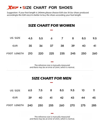 Xtep Men's Running Shoes Sports Shoes Men's Lightweight Shock Absorption Casual Shoes Student Shoes 879119110110