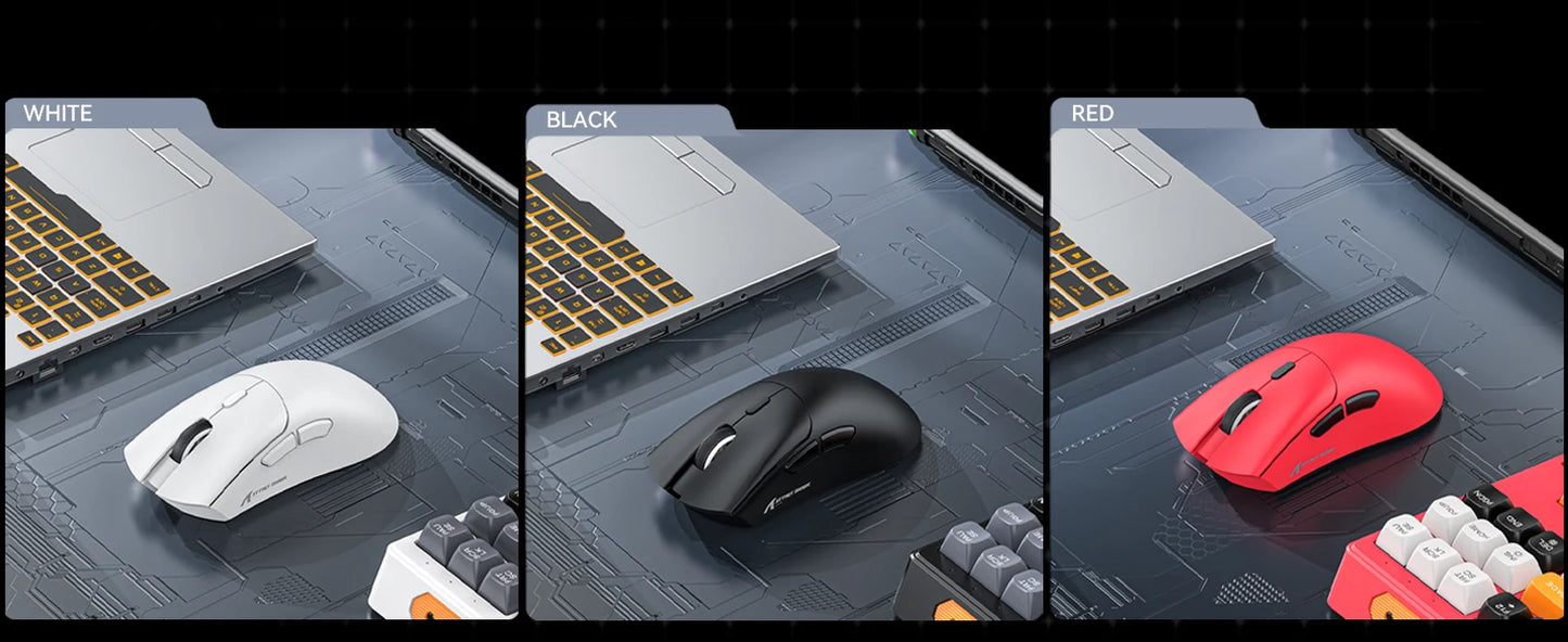 ATTACK SHARK R1 hárommódos gaming egér, PixArt PAW3311 szenzor, 18000 DPI, 1000hz, 59g ultrakönnyű kivitel nagy kézhez, PC/Mac-hez