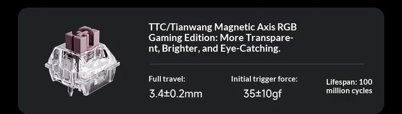 MCHOSE Ace 68 Hall Effect Magnetic Switch Gaming Keyboard Topographic Keycaps Customized TTC Uranus Magnetic Switch eSports