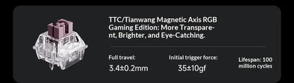 MCHOSE Ace 68 Hall Effect Magnetic Switch Gaming Keyboard Topographic Keycaps Customized TTC Uranus Magnetic Switch eSports