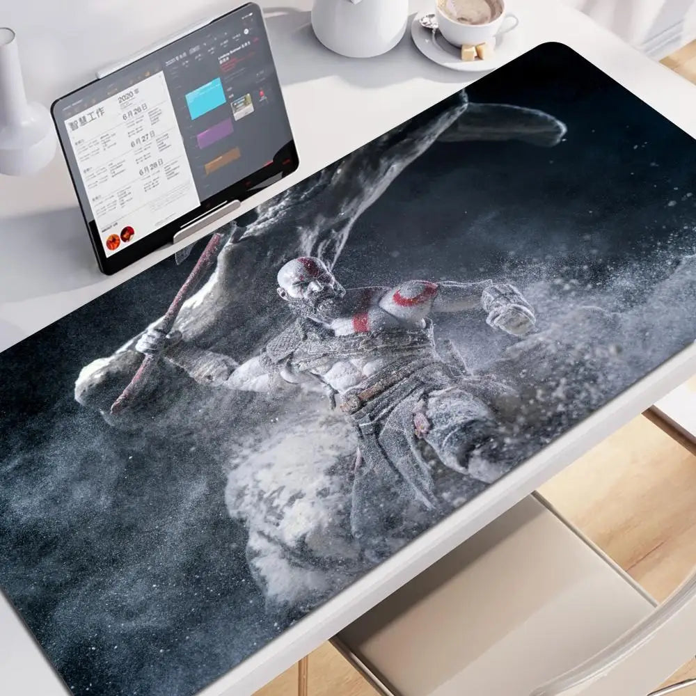 Xxl Mouse Pad God of War Gaming Accessories Keyboard Computer Carpet Game Desk Mat 90x40cm Large Pc Gamer Cabinet Table Mousepad