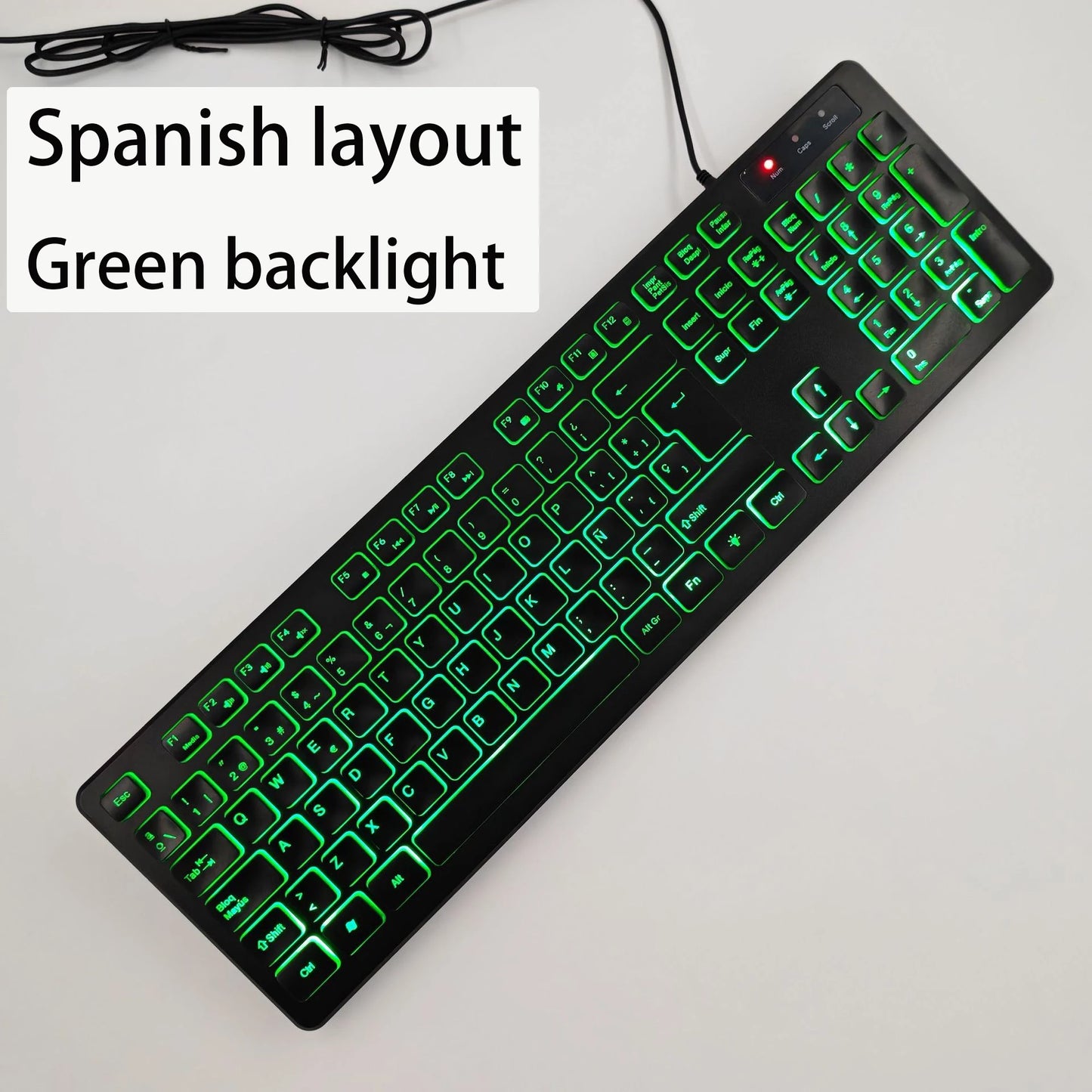 Spanish/French（AZERT）/Russian/Arabic/German keyboard layout Backlit wired Desktop Gaming Keyboard For Desktop Computer office