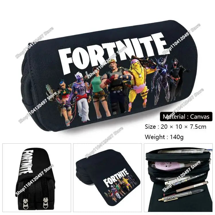 Fortnites Anime Pencil Bag Kawaii PencilCase Large Capacity Waterproof Handheld Cosplay Pencil Pouch Office Stationary Gift Toy