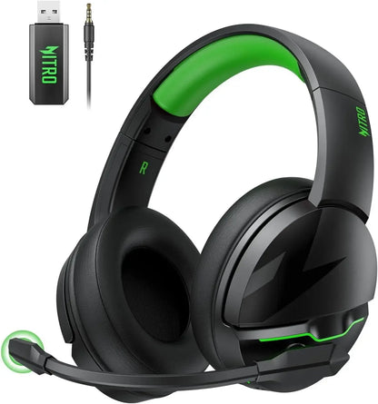 Casque de jeu sans fil Acer K2, Bluetooth 5.3 + 2,4 GHz, 100 heures d'autonomie, casque de jeu pour PS5, PS4, PC, Switch avec micro à réduction de bruit