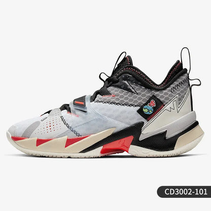 Ténis de basquetebol Nike Genuine JORDAN para homem, cano médio, almofadados e duráveis CD3002-101