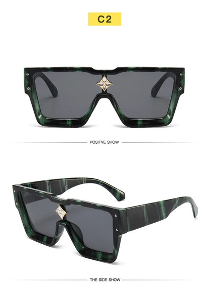 Stylish Cyclone Luxury Sunglasses for Men Women Brand Designer Square Sun Glasses Driving Aviation Fashion Shades UV400