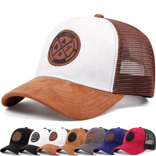 Unisex Fashion Cap ENJOY LIFE Letter Patch Baseball Caps Men Women Suede Trucker Hat