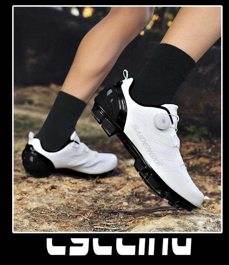 Nouvelles chaussures de cyclisme unisexes, professionnelles, légères, luxueuses, originales, pour route, VTT, course, vélo de mode, vélo de ville, sports de rue