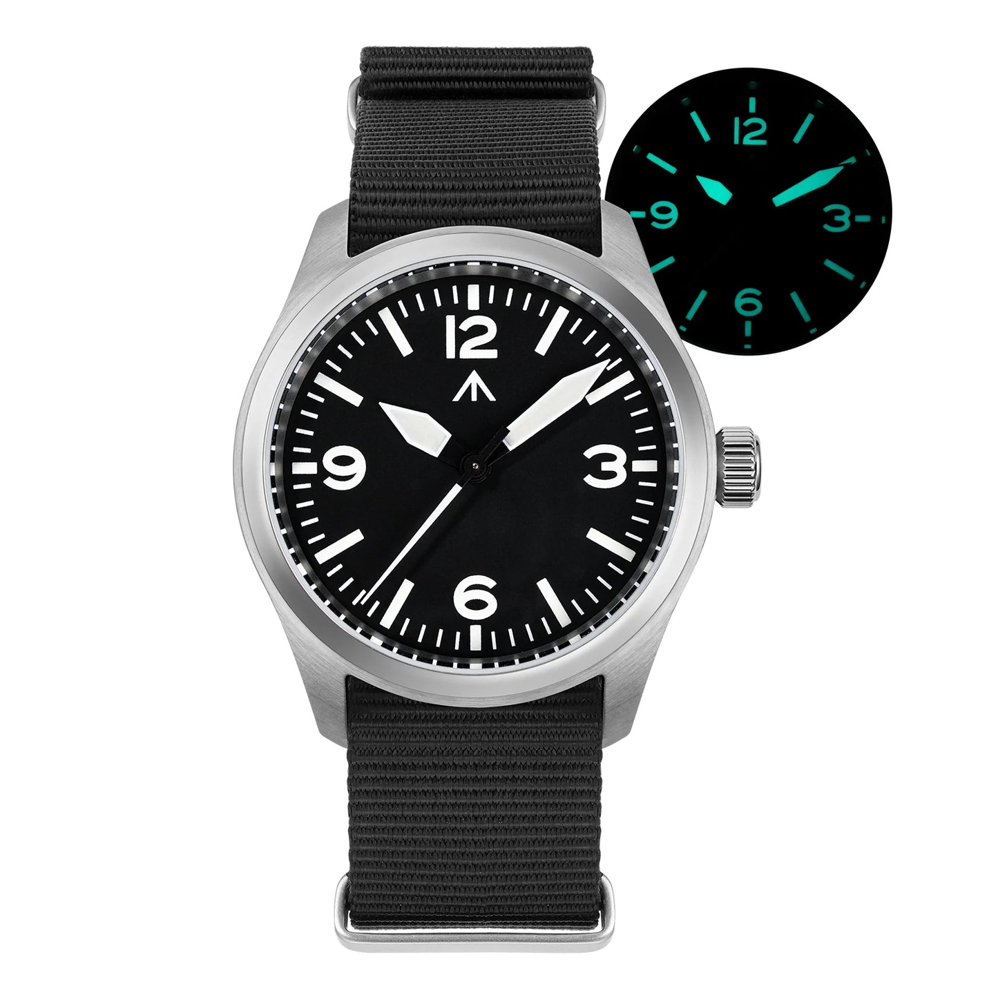 Militado ML08 Switzerland Ronda 515 Quartz Movement Double Sapphire Crystal  BGW9 Luminous 10Bar Waterproof 38mm Vintage Watch